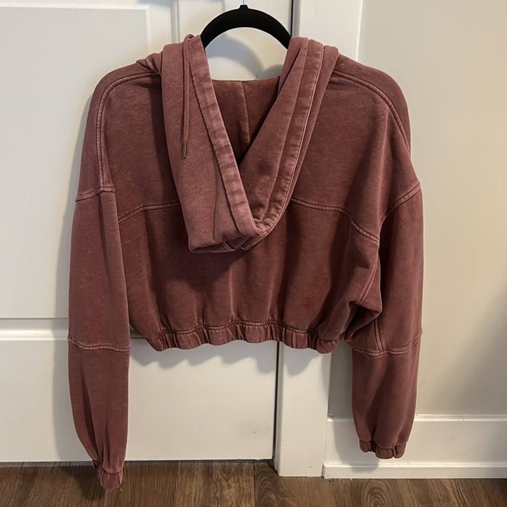 Urban Outfitters fleece cropped zip up hoodie - Picture 2 of 6
